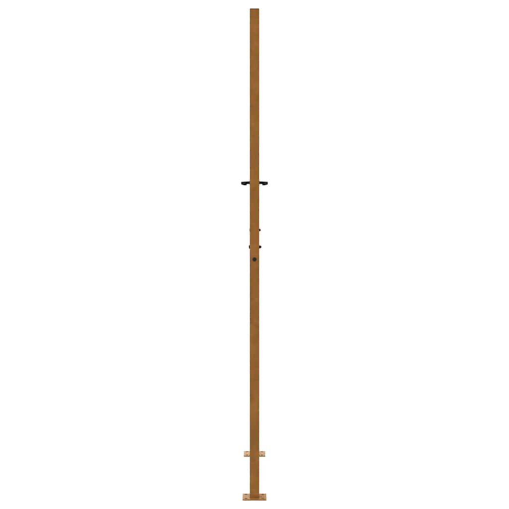 Cancello da giardino 100x200 cm in acciaio corten con design a fiamma