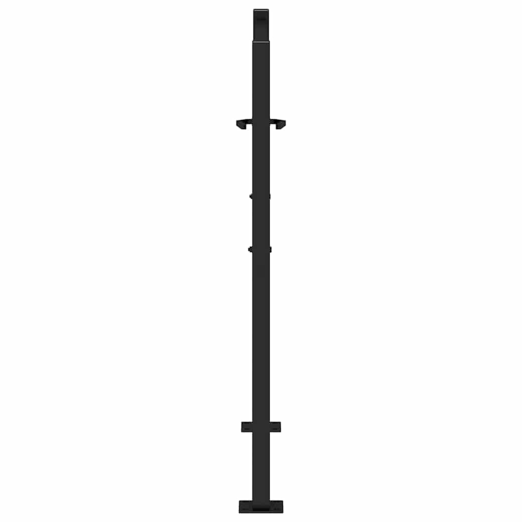 Cancello da giardino nero 100x100 cm in acciaio con design a croce