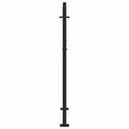 Cancello da giardino nero 100x125 cm in acciaio con design a croce