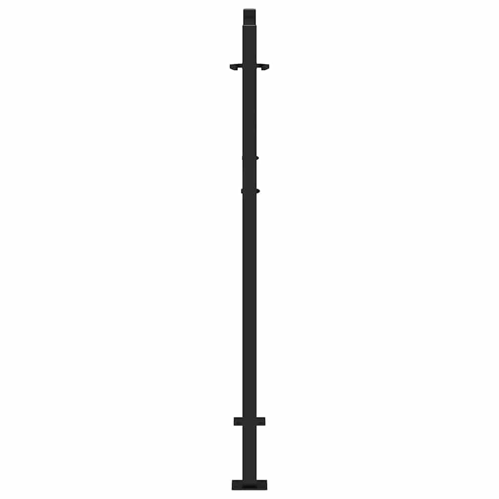 Cancello da giardino nero 100x125 cm in acciaio con design a croce