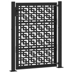 Cancello da giardino nero 100x125 cm in acciaio con design a croce