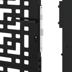 Cancello da giardino nero 100x125 cm in acciaio con design a croce