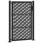 Cancello da giardino nero 100x150 cm in acciaio con design a croce