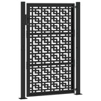 Cancello da giardino nero 100x150 cm in acciaio con design a croce