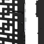 Cancello da giardino nero 100x150 cm in acciaio con design a croce