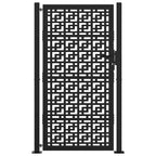 Cancello da giardino nero 100x175 cm in acciaio con design a croce