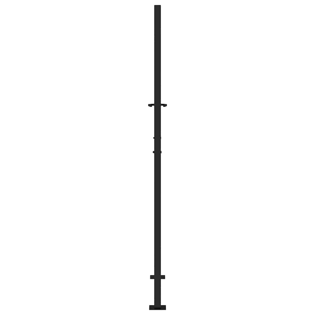 Cancello da giardino nero 100x175 cm in acciaio con design a croce