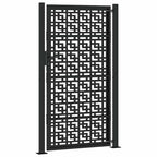 Cancello da giardino nero 100x175 cm in acciaio con design a croce