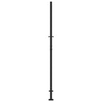 Cancello da giardino nero 100x200 cm in acciaio con design a croce