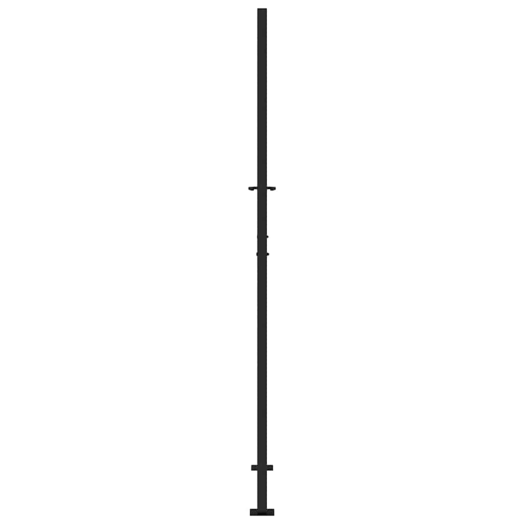 Cancello da giardino nero 100x200 cm in acciaio con design a croce
