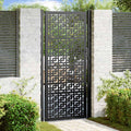 Cancello da giardino nero 100x200 cm in acciaio con design a croce