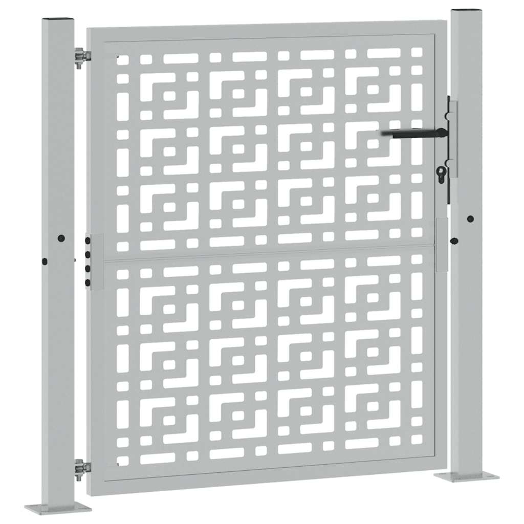 Cancello da giardino 100x100 cm in acciaio corten con design a croce