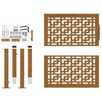 Cancello da giardino 100x100 cm in acciaio corten con design a croce
