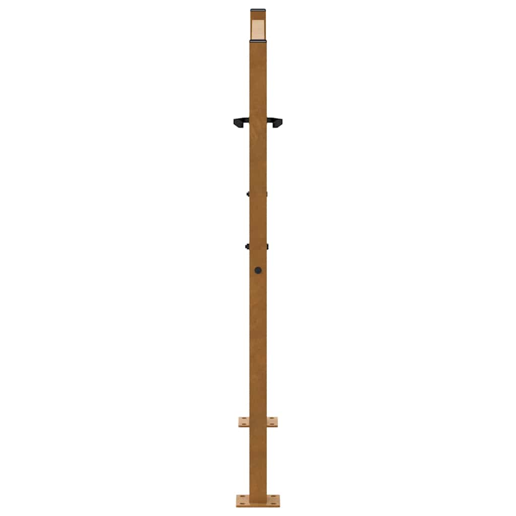 Cancello da giardino 100x100 cm in acciaio corten con design a croce