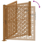 Cancello da giardino 100x100 cm in acciaio corten con design a croce