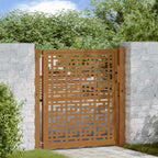 Cancello da giardino 100x100 cm in acciaio corten con design a croce