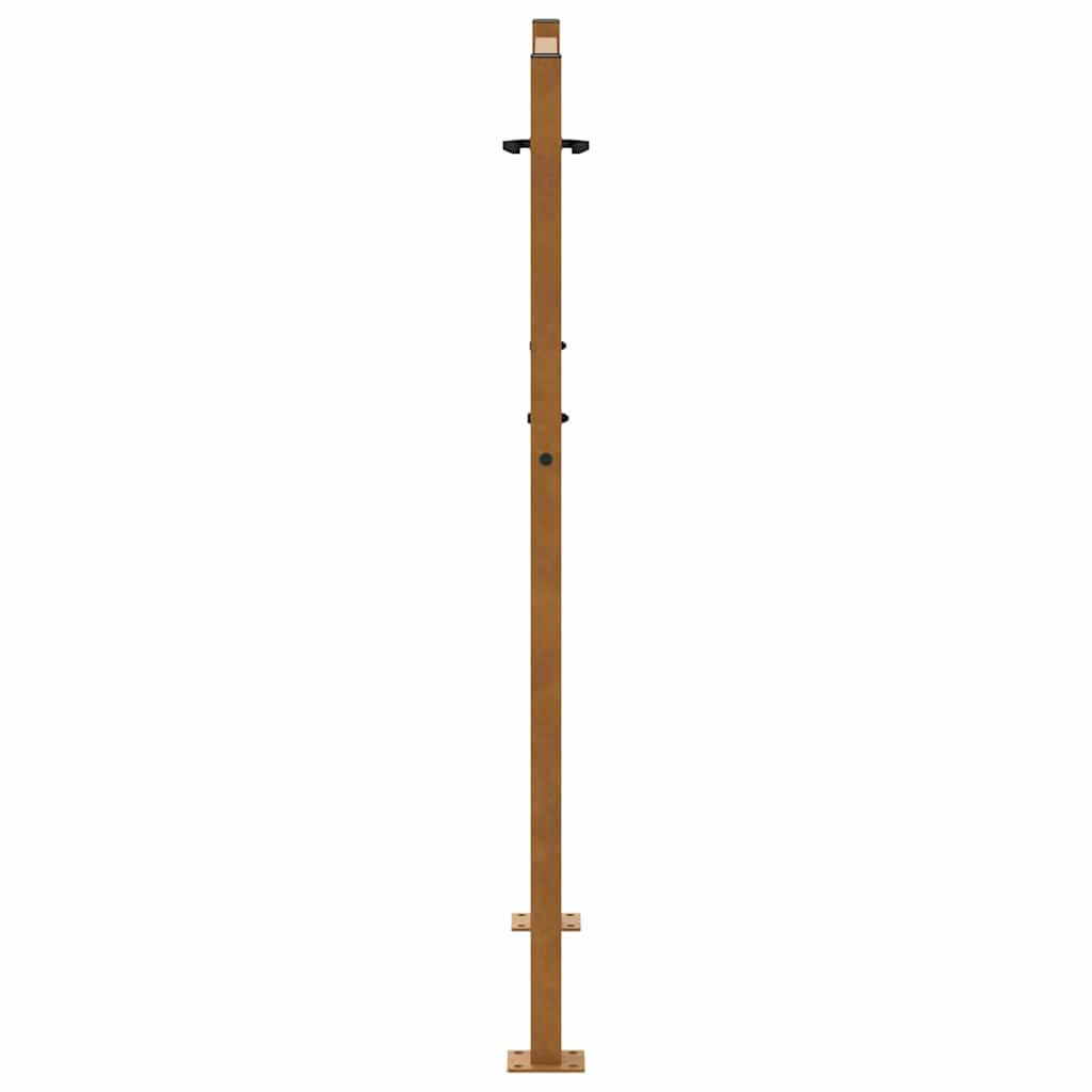 Cancello da giardino 100x125 cm in acciaio corten con design a croce