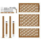 Cancello da giardino 100x150 cm in acciaio corten con design a croce