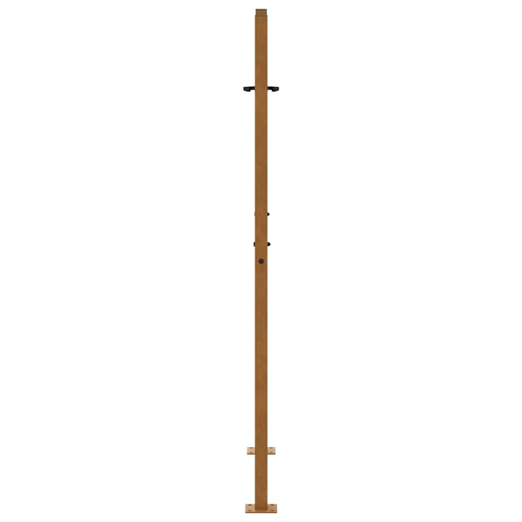 Cancello da giardino 100x150 cm in acciaio corten con design a croce