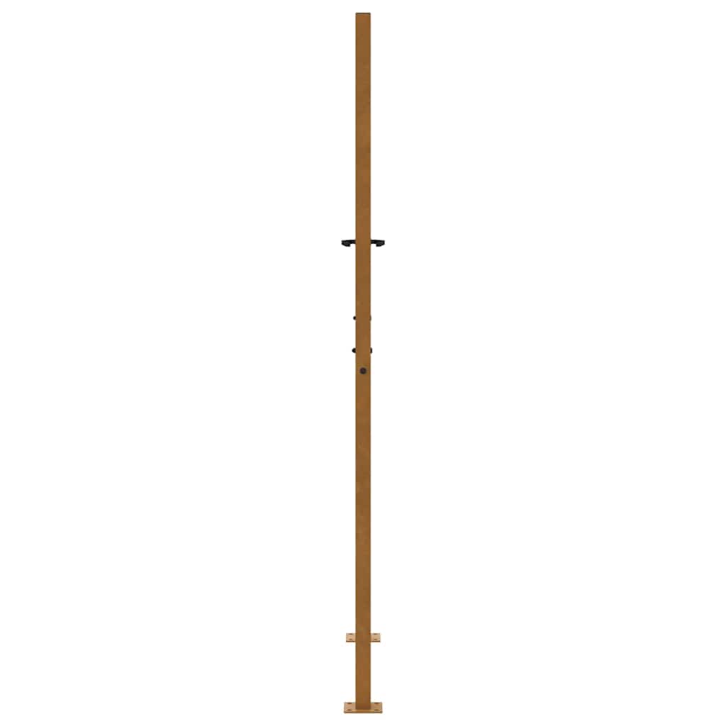 Cancello da giardino 100x175 cm in acciaio corten con design a croce