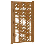 Cancello da giardino 100x200 cm acciaio corten design a croce