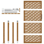 Cancello da giardino 100x200 cm acciaio corten design a croce