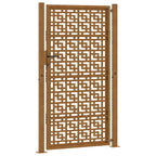 Cancello da giardino 100x200 cm acciaio corten design a croce