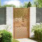 Cancello da giardino 100x200 cm acciaio corten design a croce