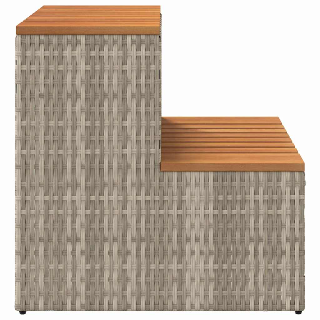 Bordo per Vasca Idromassaggio Polyrattan e Massello Acacia