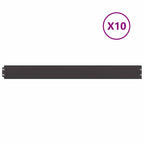 Bordure per Prato 10 pz Nere Acciaio Laminato a Freddo