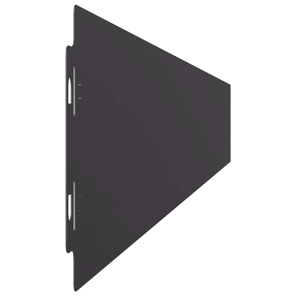 Bordure per Prato 10 pz Nere Acciaio Laminato a Freddo