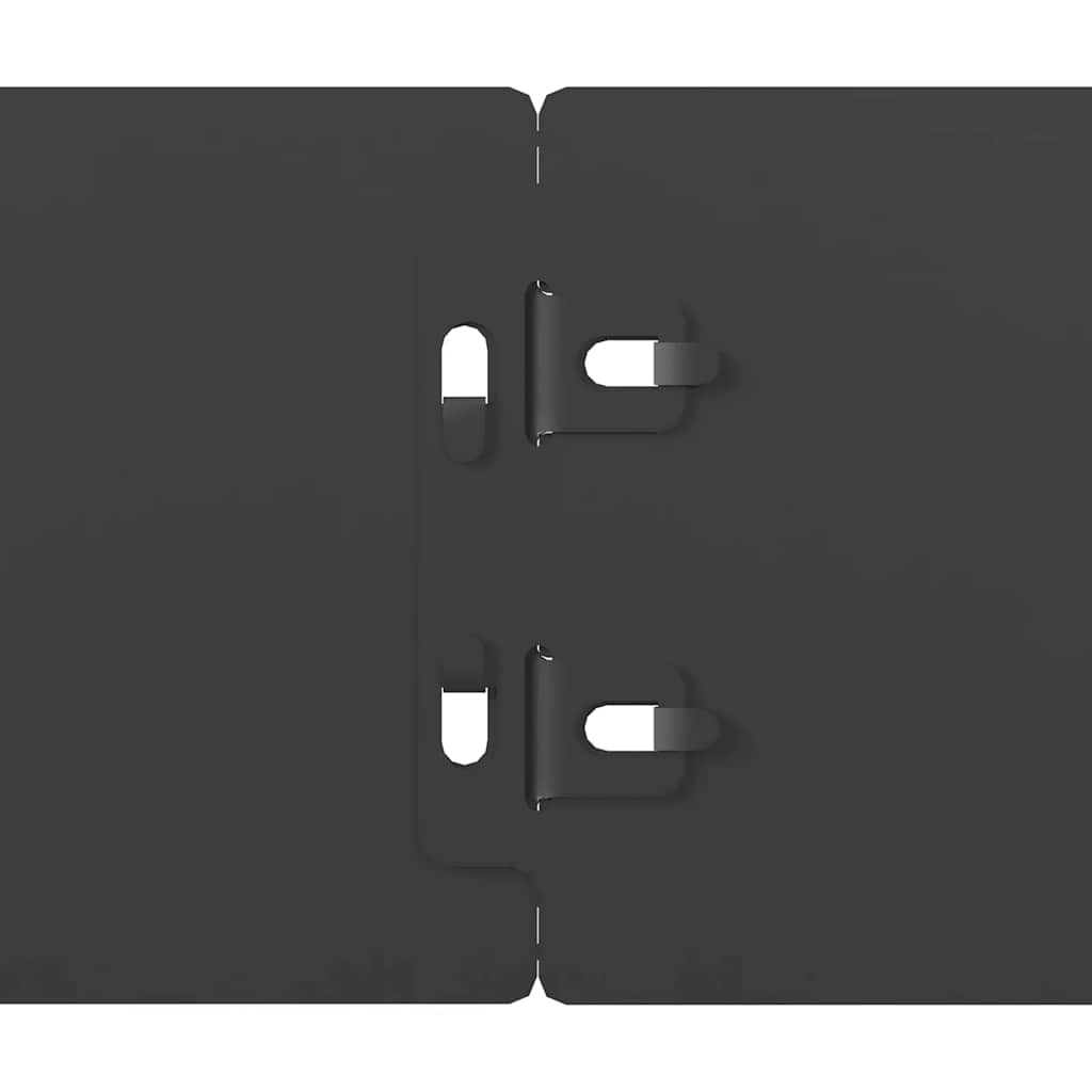 Bordure per Prato 10 pz Nere Acciaio Laminato a Freddo