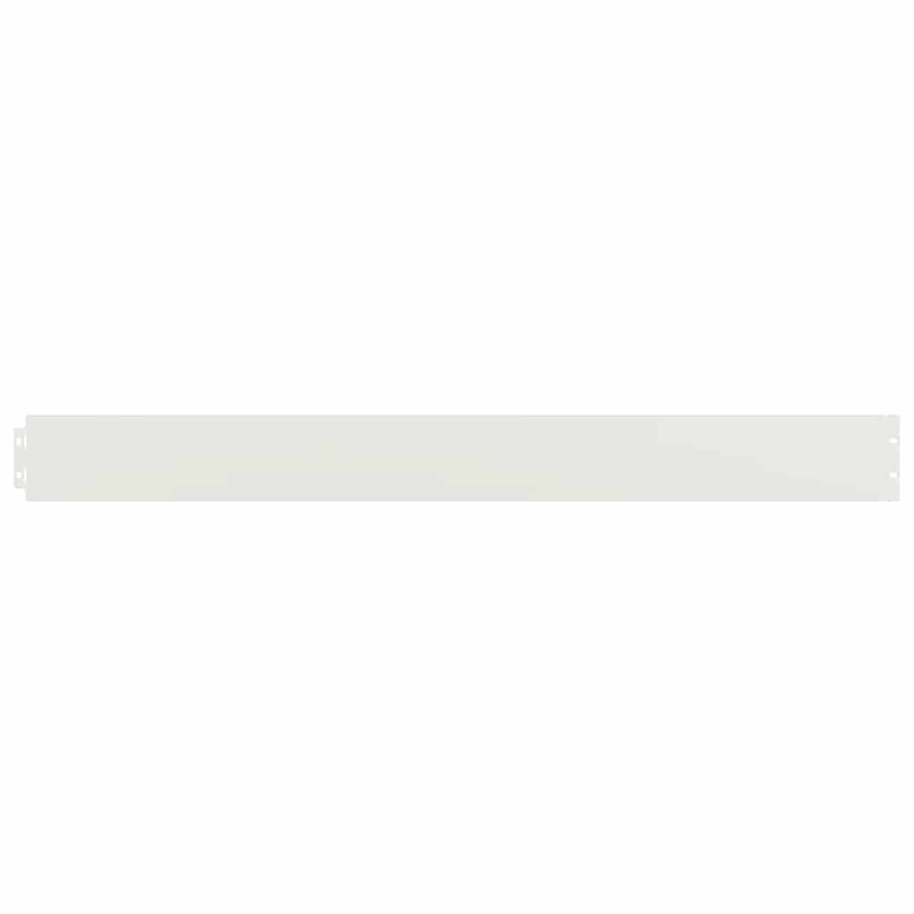 Bordure per Prato 10 pz Bianche Acciaio Laminato a Freddo