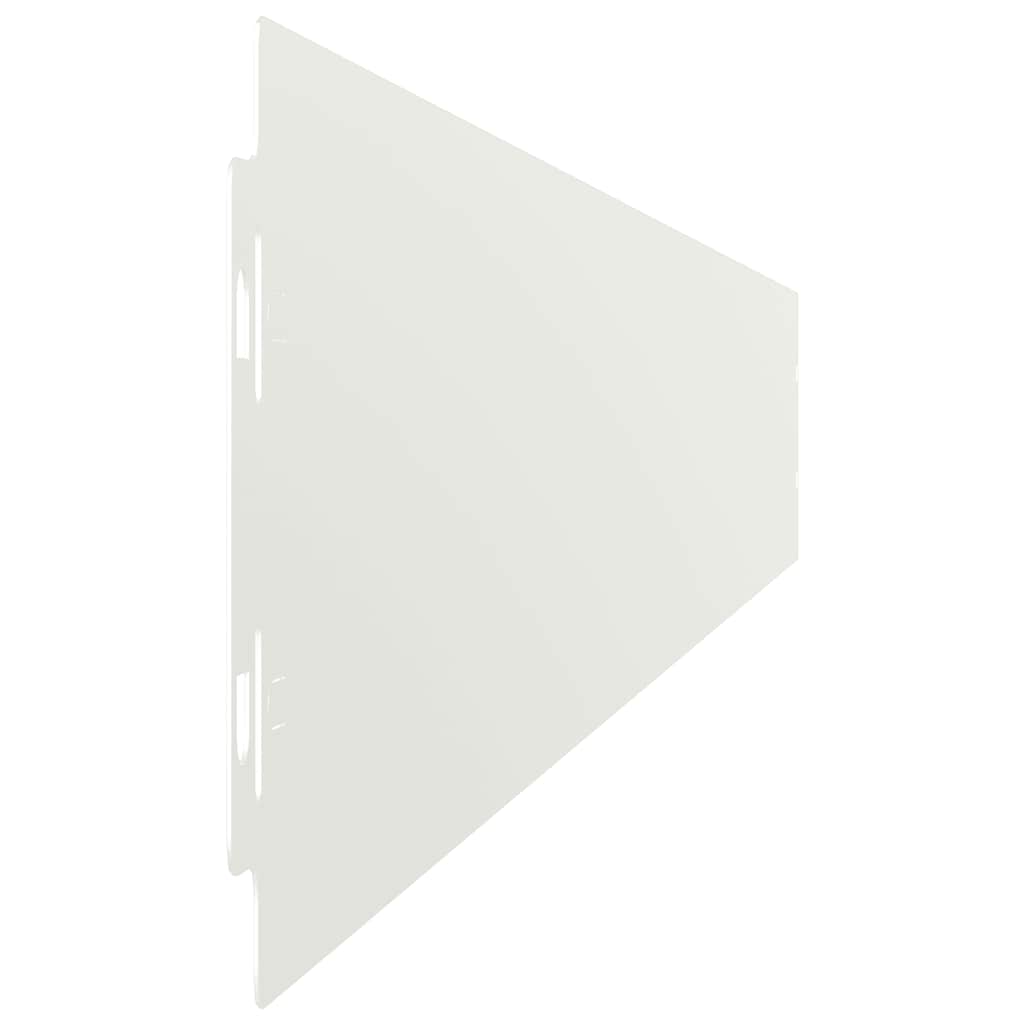 Bordure per Prato 10 pz Bianche Acciaio Laminato a Freddo