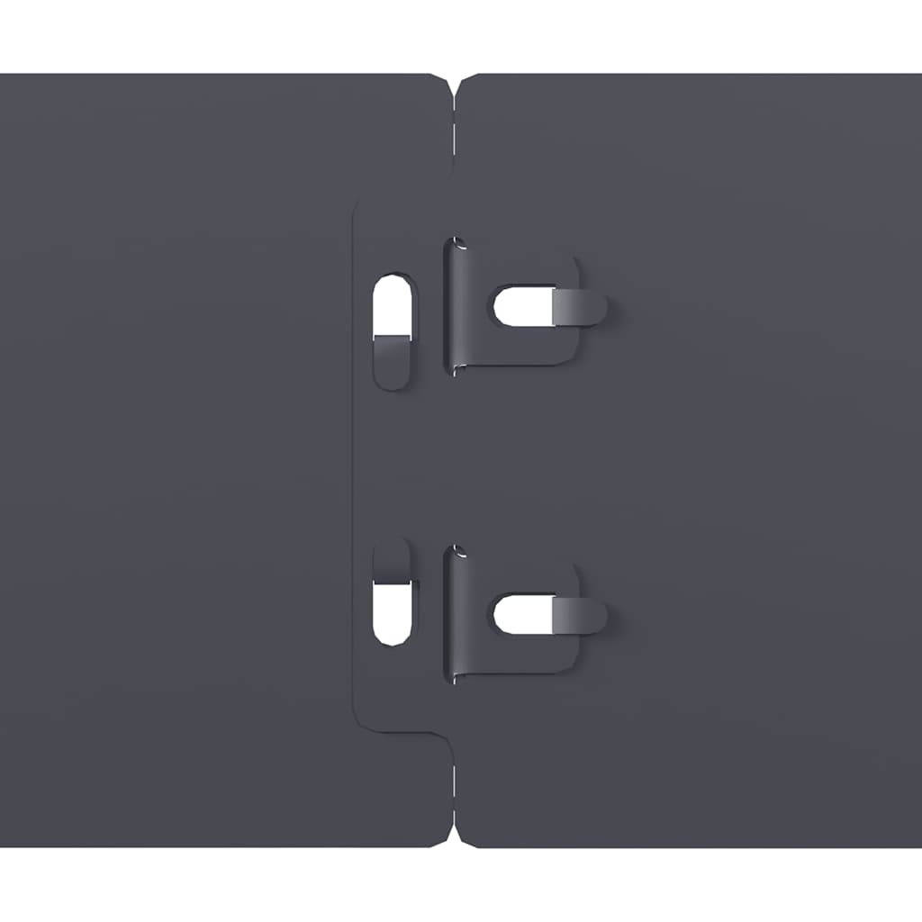 Bordure per Prato 10 pz Antracite Acciaio Laminato a Freddo
