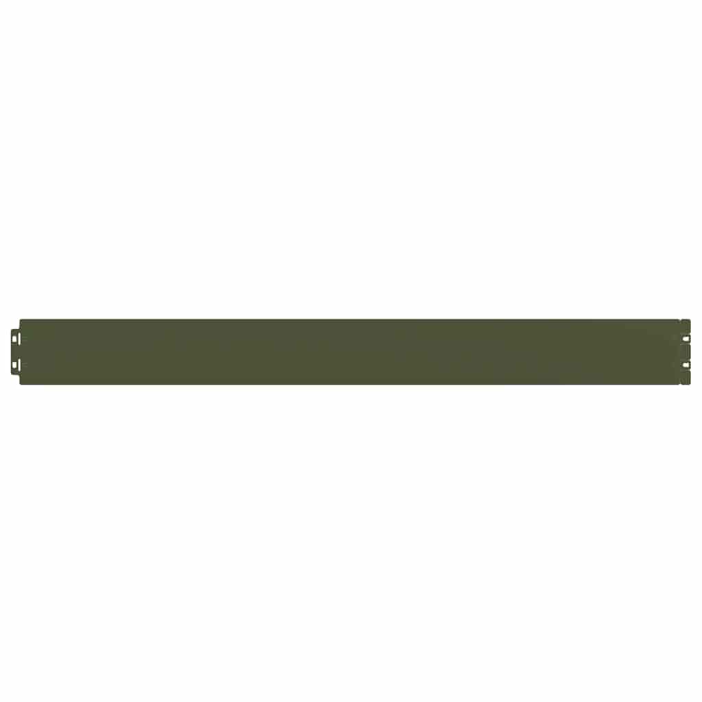 Bordure per Prato 10 pz Verde Oliva Acciaio Laminato a Freddo