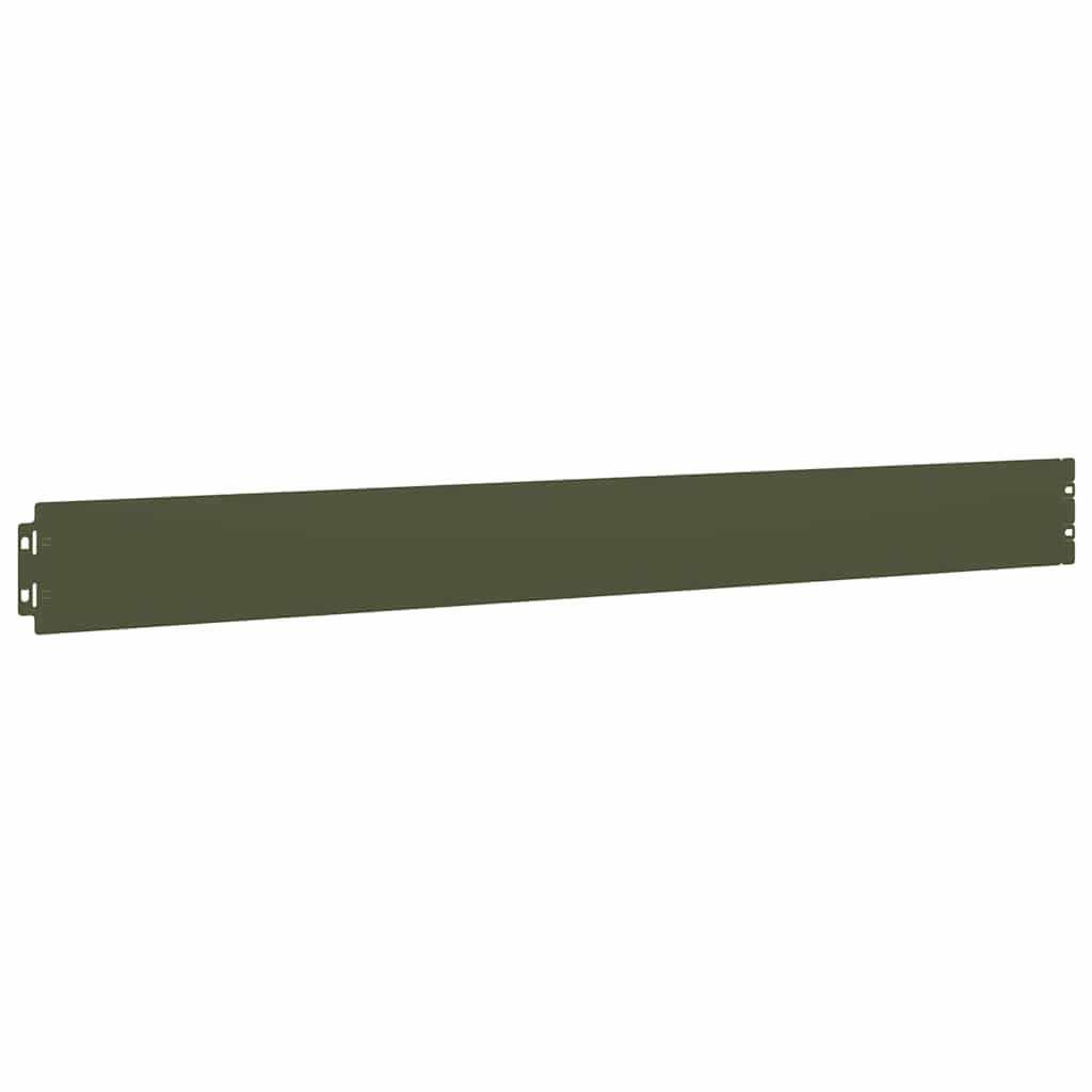 Bordure per Prato 10 pz Verde Oliva Acciaio Laminato a Freddo