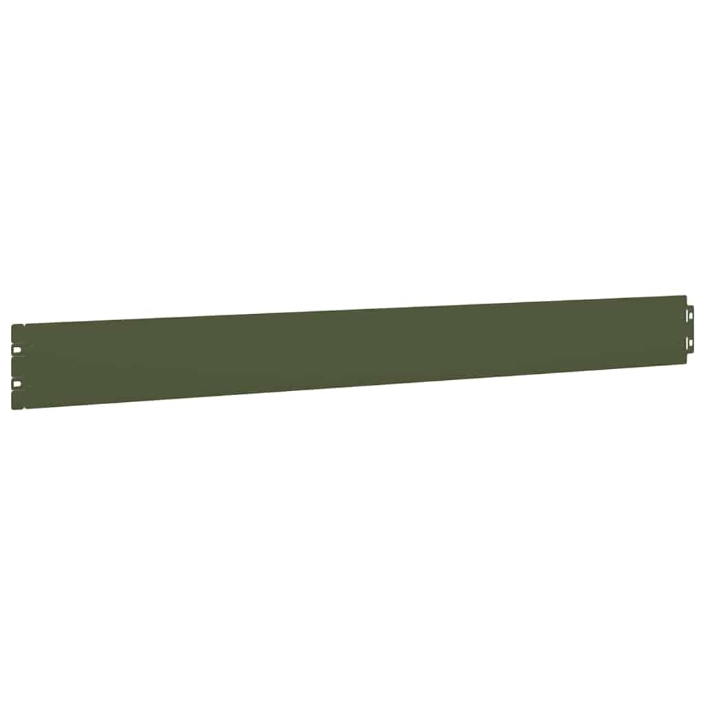 Bordure per Prato 10 pz Verde Oliva Acciaio Laminato a Freddo