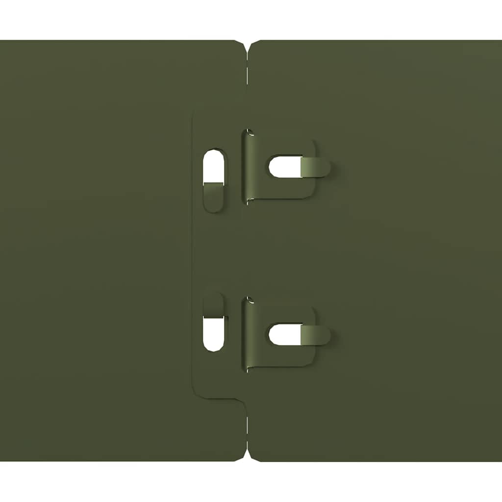 Bordure per Prato 10 pz Verde Oliva Acciaio Laminato a Freddo