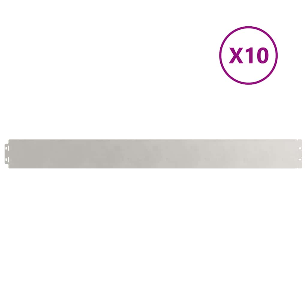 Bordure per Prato 10 pz 10x103 cm Acciaio Inossidabile