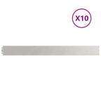 Bordure per Prato 10 pz 10x103 cm Acciaio Inossidabile