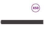 Bordure per Prato 50 pz Nere Acciaio Laminato a Freddo