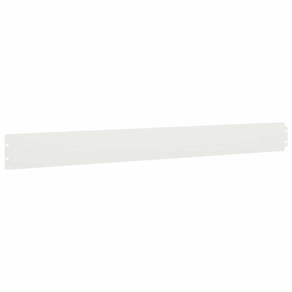Bordure per Prato 50 pz Bianche Acciaio Laminato a Freddo