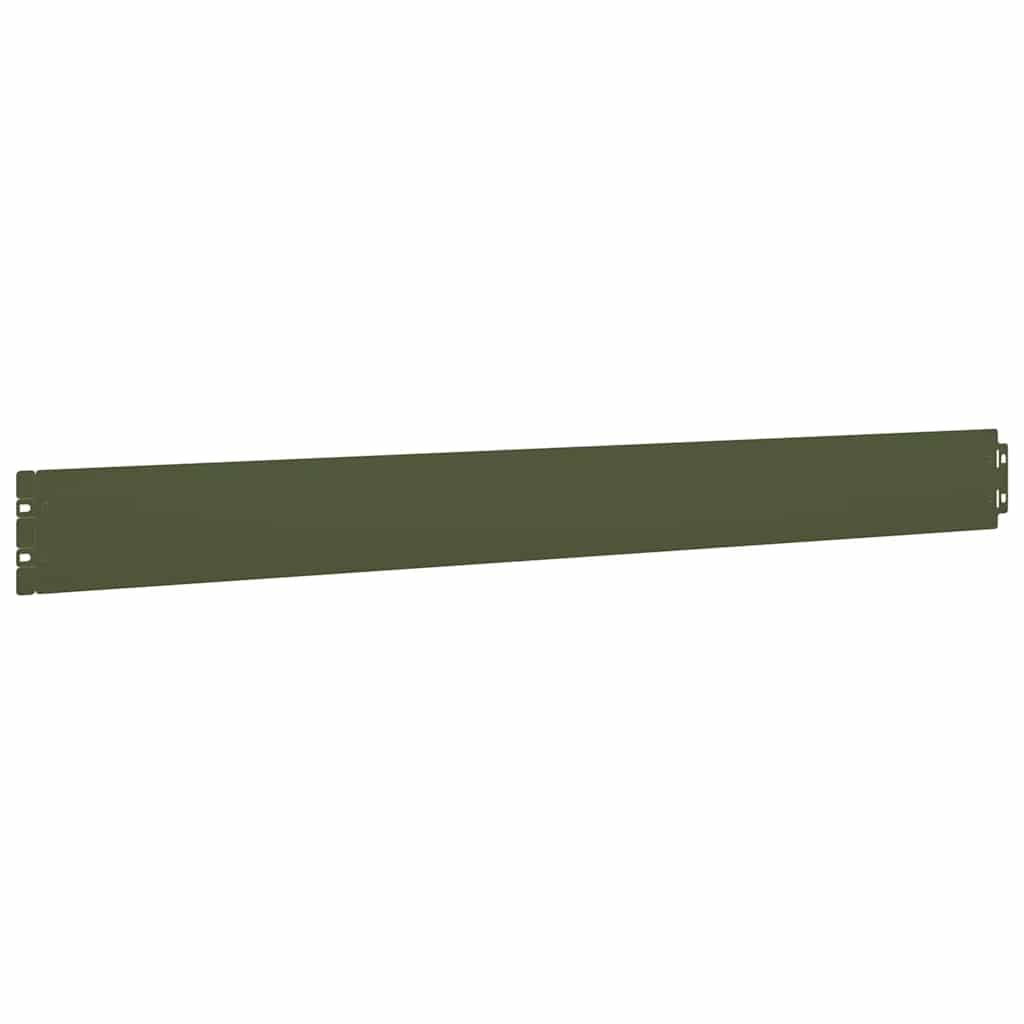 Bordure per Prato 50 pz Verde Oliva Acciaio Laminato a Freddo