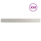 Bordure per Prato 50 pz 10x103 cm Acciaio Inossidabile