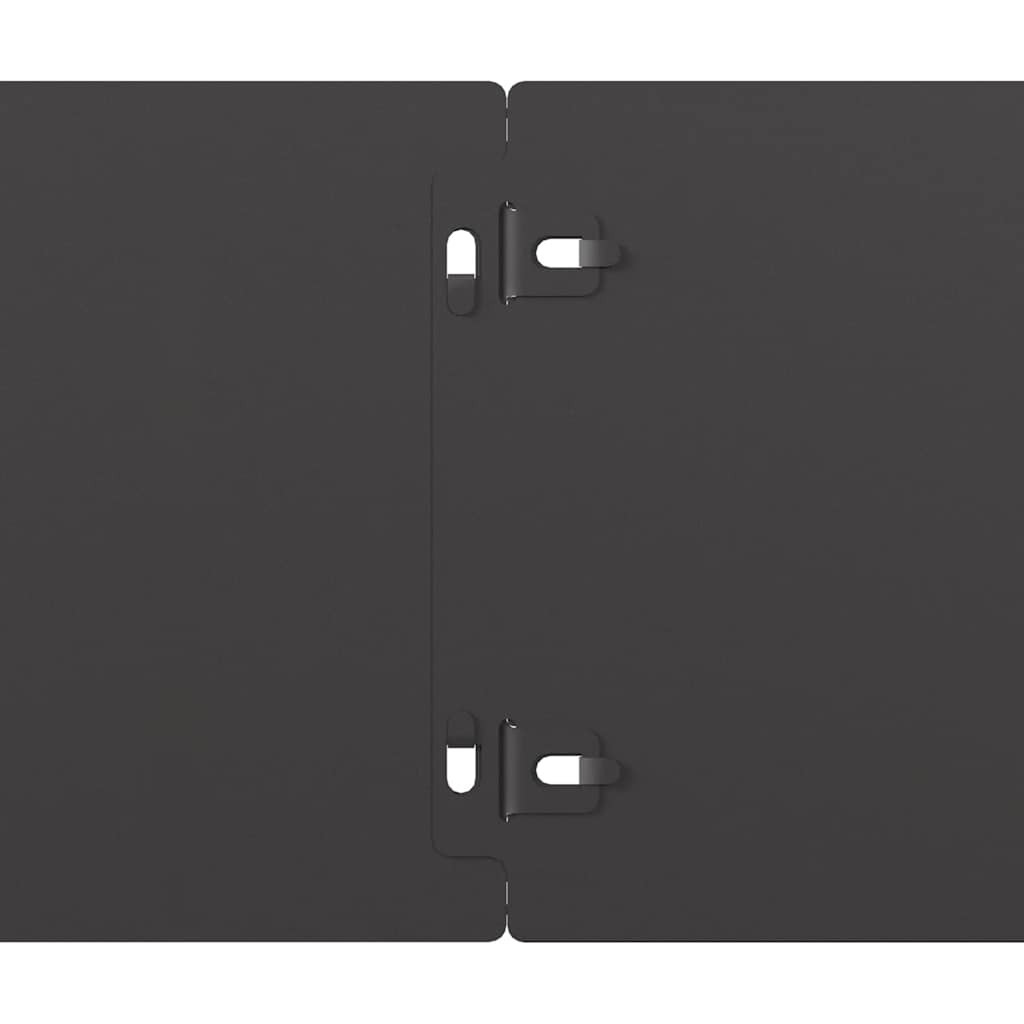 Bordure per Prato 10 pz Nere 15x103cm Acciaio Laminato a Freddo