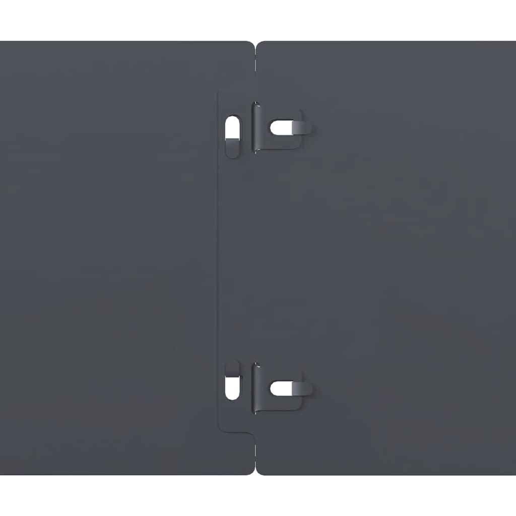 Bordure per Prato 10 pz Antracite Acciaio Laminato a Freddo