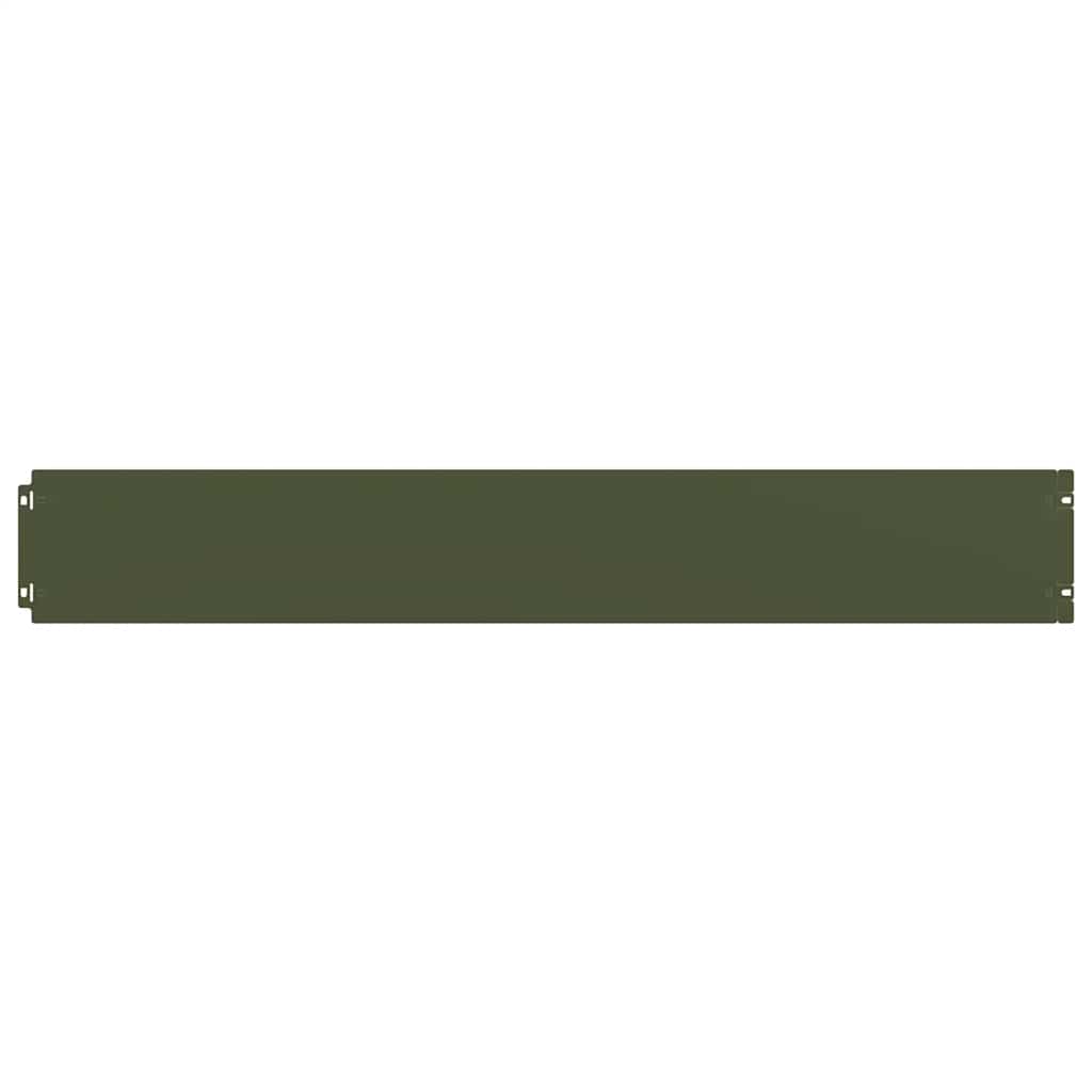 Bordure per Prato 10 pz Verde Oliva Acciaio Laminato a Freddo