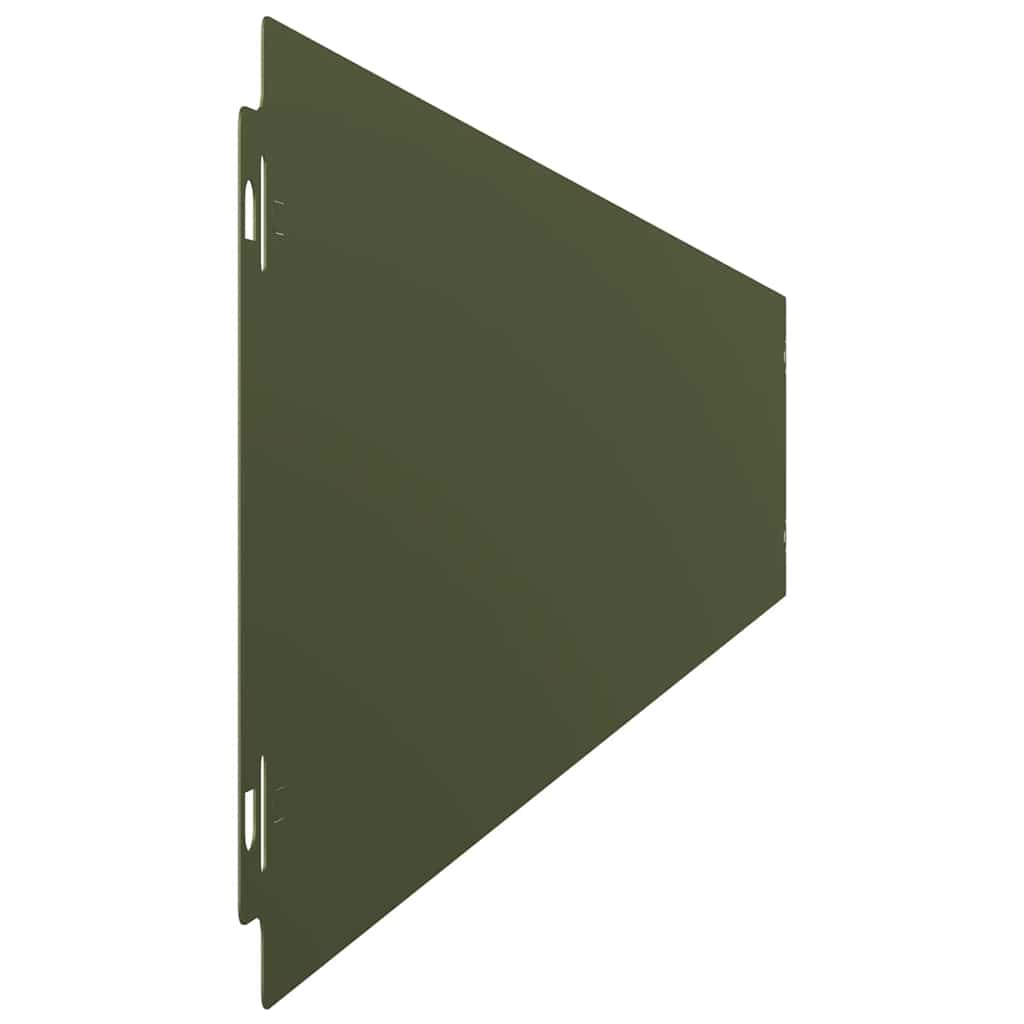 Bordure per Prato 10 pz Verde Oliva Acciaio Laminato a Freddo