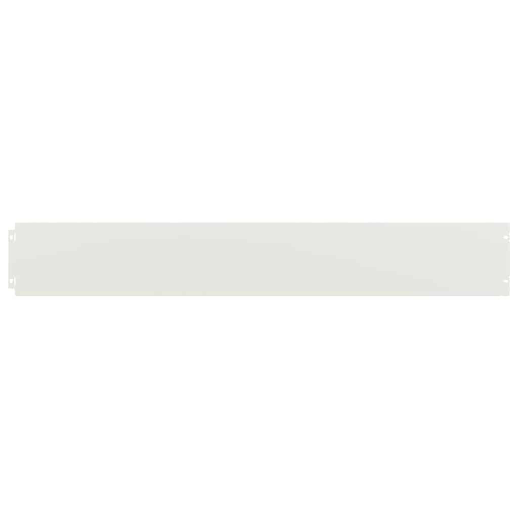 Bordure per Prato 50 pz Bianche Acciaio Laminato a Freddo